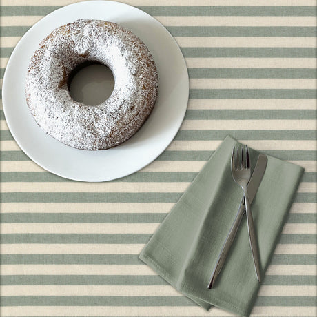 Grøn Nordisk Strib - Rund akryldug med elastik, motiv