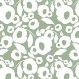 Growing Up Sage - 160 cm bred voksdug med abstrakt blomstermotiv