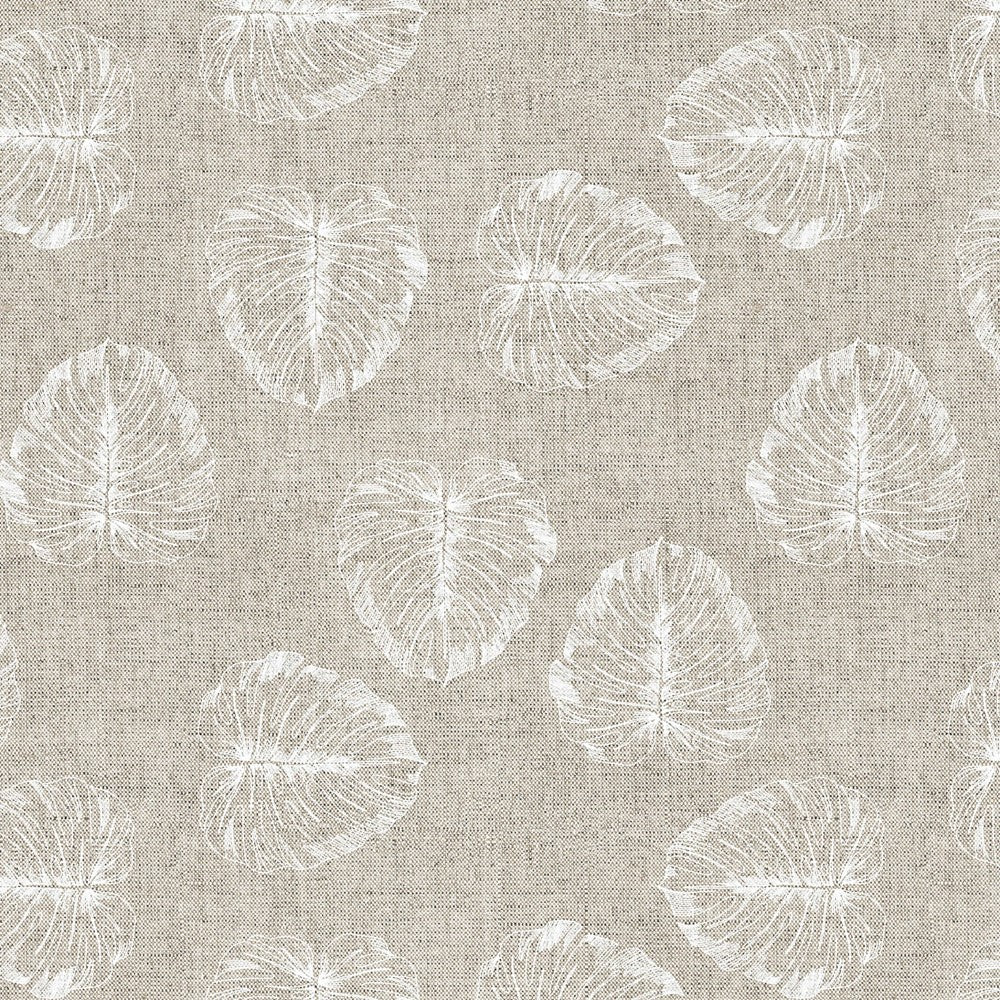 LÆNGDE: 2,2 m - Hanoy - Akryldug i hørlook med smukke hvide stregblade