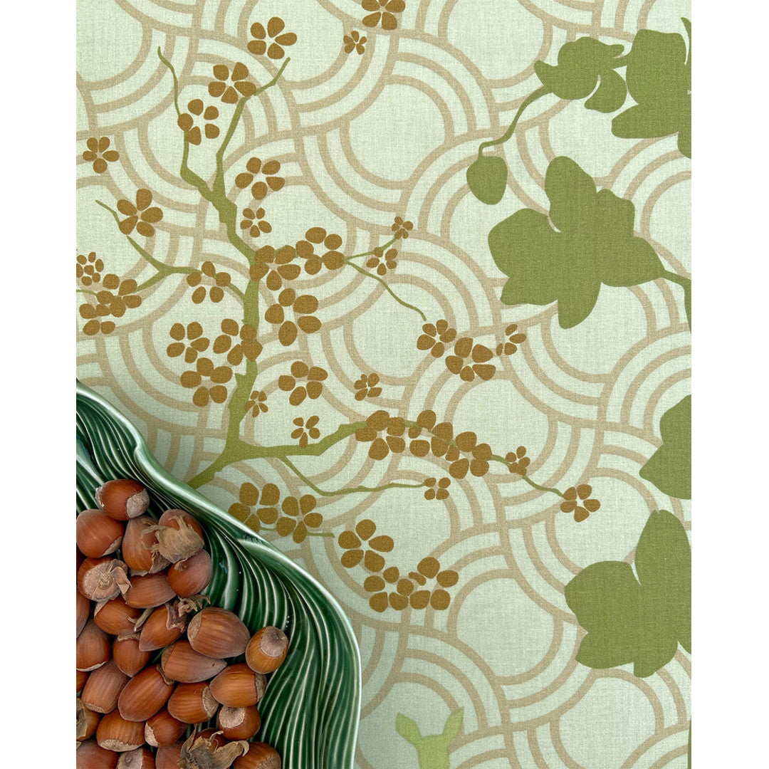 Happy Horses grøn - Notes by Susanne Schjerning - akryldug med antiskrid