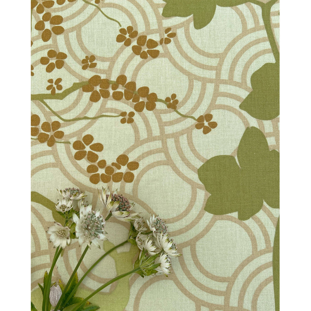 Happy Horses grøn - Notes by Susanne Schjerning - akryldug med antiskrid