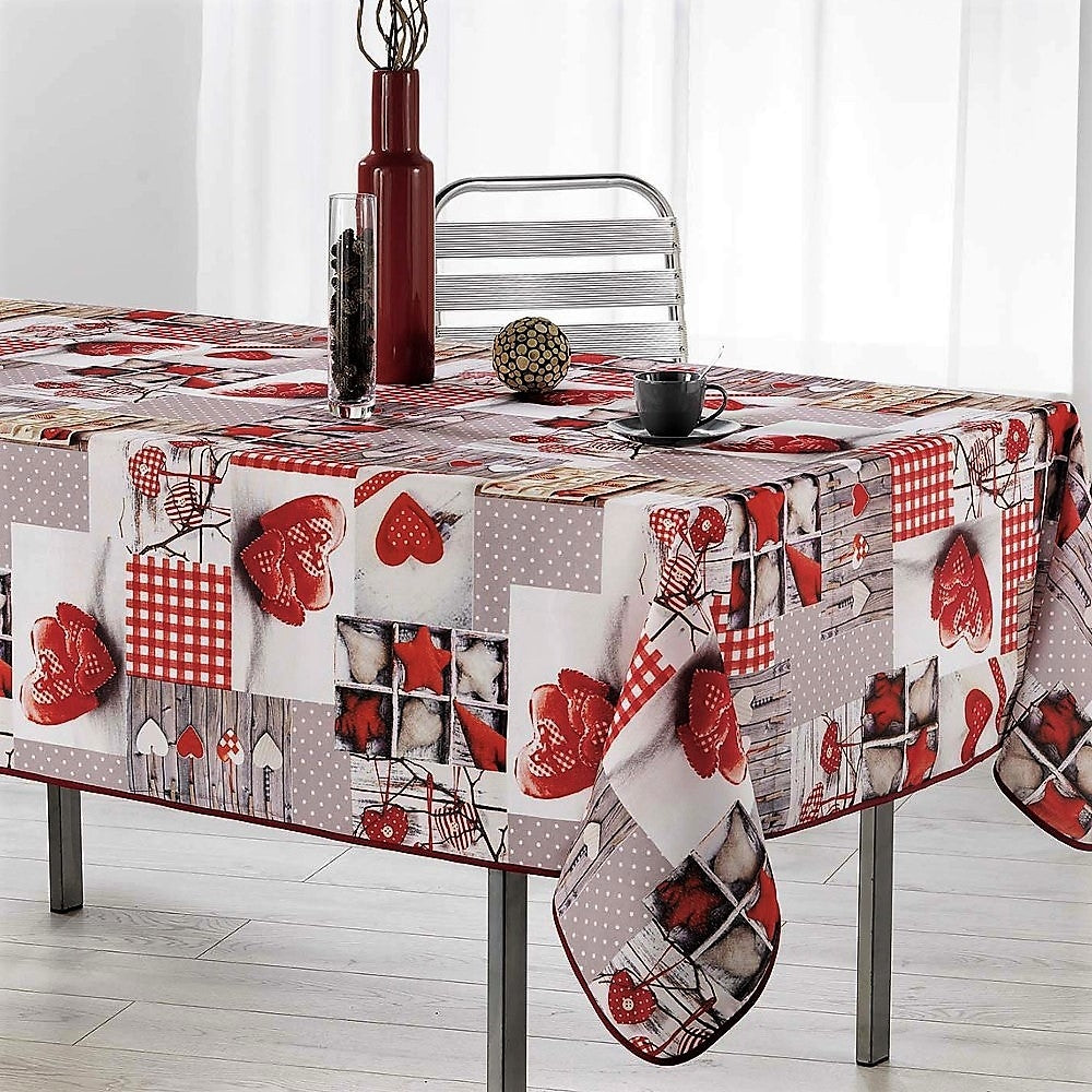 Atout Coeur Hjerter trumf - Juledug med anti-plet, 150 x 240 cm