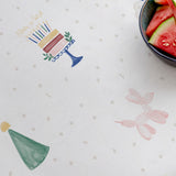 Södahl fødselsdagsdug - Hooray Multi, akryldug i 100% bomuld med antiskrid, nærbillede