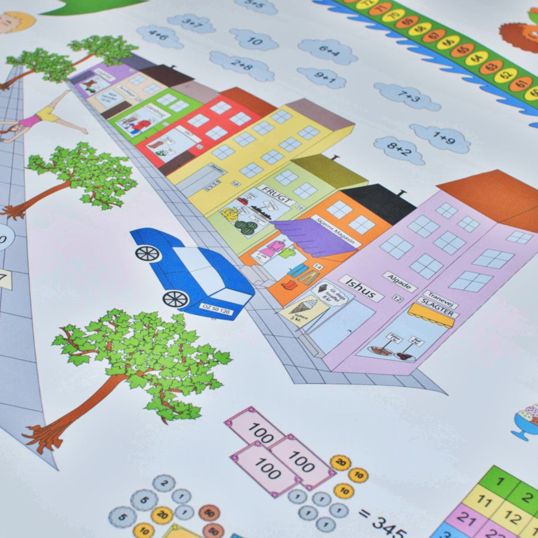 InfoWop Samtaledug - Matematik incl. idehæfte - Ca. 5,0 meter med 4 x mønster, motiv 1