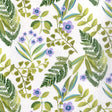 Isabo Grøn - Akryldug med flotte blomster og blade