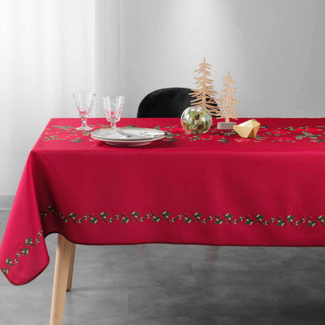 Isadora Red - Juledug med anti-plet, 150 x 300 cm, miljø