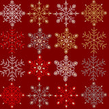 Juledug Flake Rouge, akryldug i bomuld og polyester med lyrex, 2 x akryl og teflon