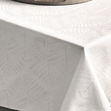 Juna Lea Hvid Jacquard Damaskdug – 150 x 220 cm