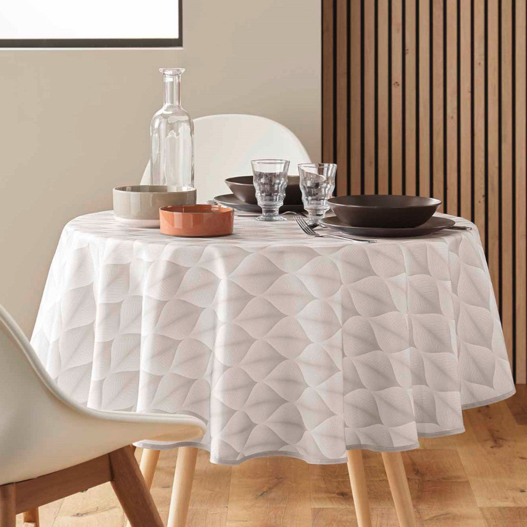 Kalini Grey Ø 180 cm, rund dug med antiplet