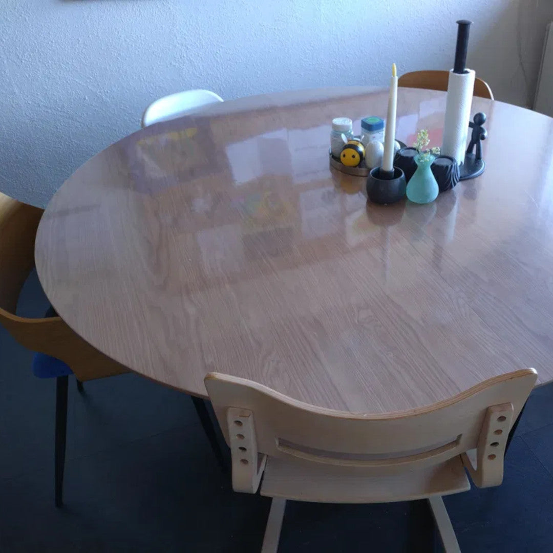 Klar Plast - Rund gennemsigtig voksdug med elastik