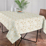 Klee - Akryldug med skønne blomster i lys beige, 140 cm