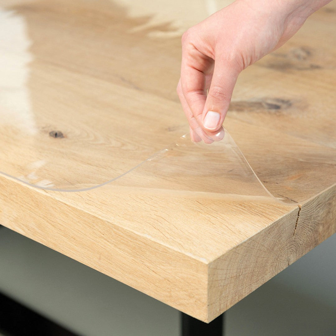 Kraftig gennemsigtig voksdug i klar plast - 1,0 mm / 100 cm