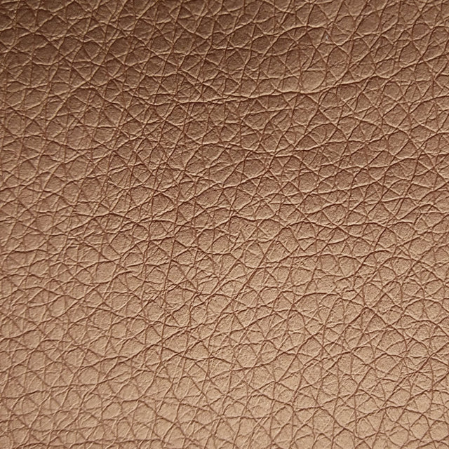 Kunstlæder uden renskåret kant - Ekokuir Brillant - Imiteret læder, 0,8 mm/140 cm - Guld/brun
