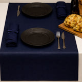 Kunstlæder Noblessa bordløber - Ekstra kraftig Dinner 4 two - 50 x 140 cm - Mørkeblå