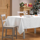 Les Rennes Metallic Hvid 140 x 250 cm, rektangulær juledug, miljøbillede
