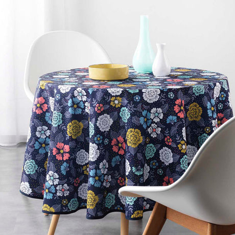 Lilly Blue Ø 180 cm, rund dug med anti-plet