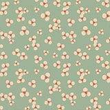 LÆNGDE: 3.5 m - Niwa Green Tea - Lola voksdug med delikate blomster