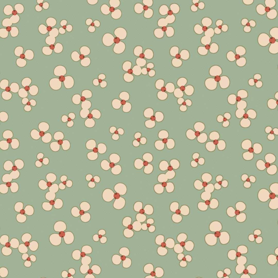 Niwa Green Tea - Lola voksdug med delikate blomster