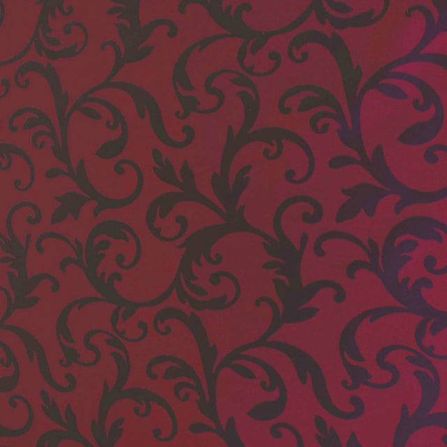 Louvre Greco rød, jacquard vævet akryldug, 140 cm bred