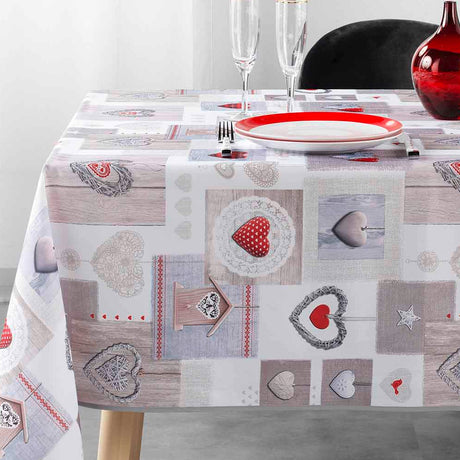 Love  - Juledug med anti-plet, 150 x 240 cm