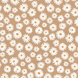 Margarita Natur - Akryldug med margueritter og naturfarvet bund