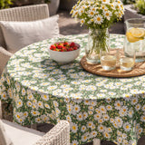 Marguerite - Voksdug med flor af blomstrende margueritter, miljø rund