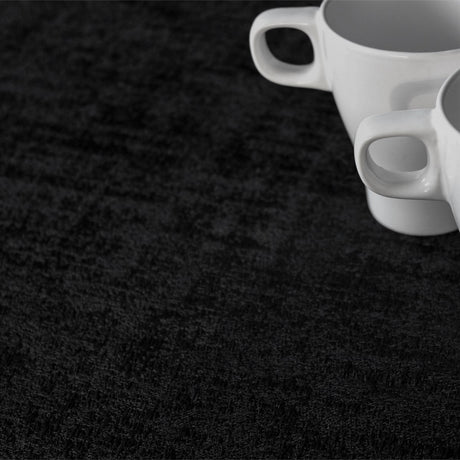 Morillo Luxxus Sort - Jacquard vævet akryldug, 160 cm