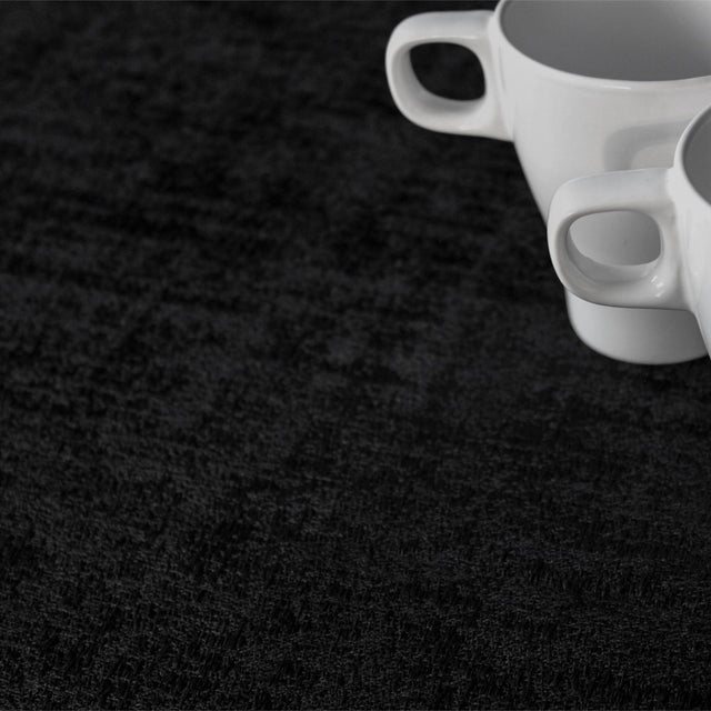 Morillo Luxxus Sort - Jacquard vævet akryldug, 180 cm bred