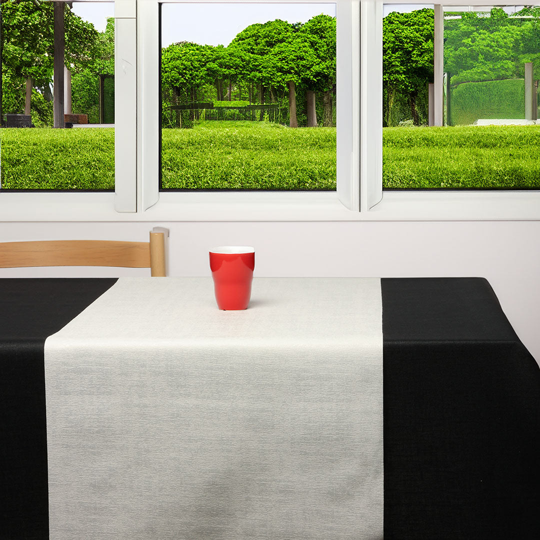 Bordløber, Morillo Luxxus Blanco - Jacquard vævet akrylbordløber 50 cm i bred