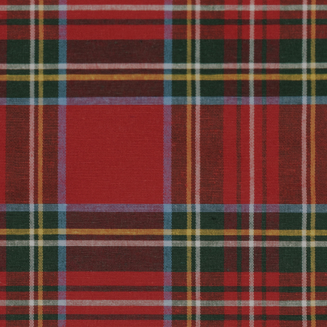 Mønster med Juledug Tartan Rød - Klassisk akryldug med skotske rødder