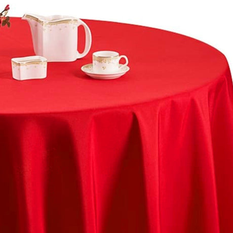 Gastro rød Ø 220 cm, rund damask dug