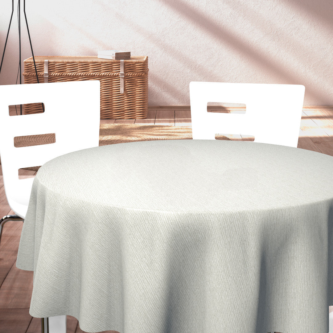 Rund Ø 158 cm - Namaste Earl Grey - beige voksdug i tidløst design