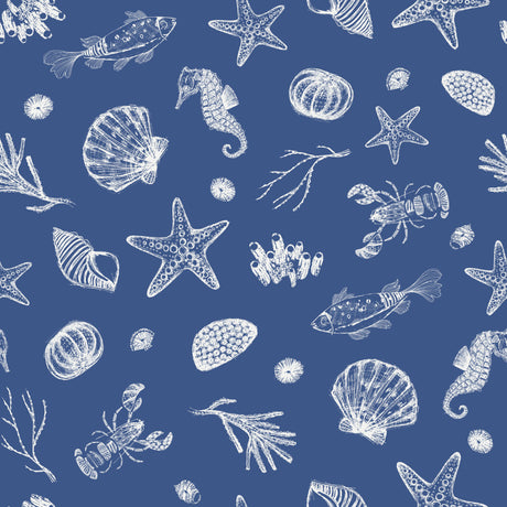 Narius - Maritim voksdug med havinspireret design, mønster