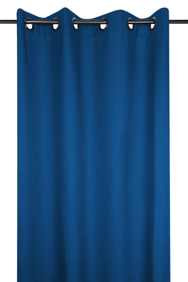 Nelson Blå – Færdigsyet Gardin 135 x 280 cm