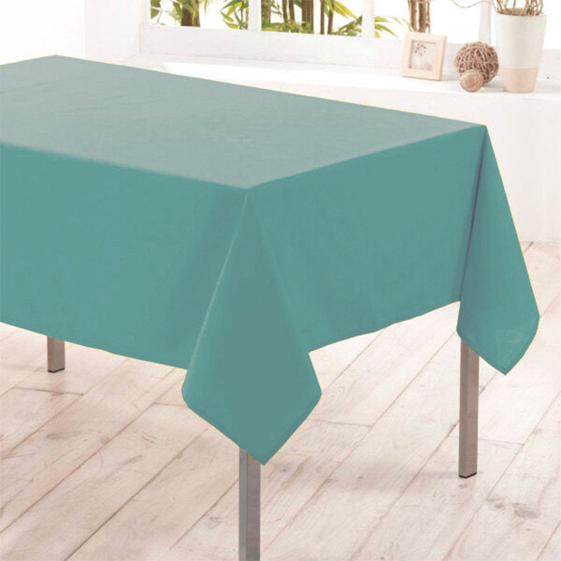Nelson, ensfarvet rektangulær dug med anti-plet 145 x 240 cm - Ecume