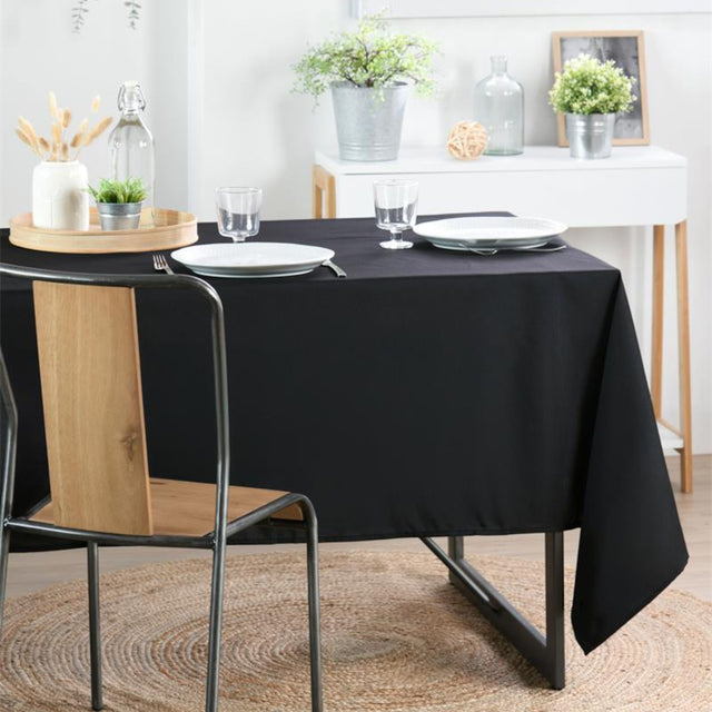Nelson, ensfarvet rektangulær dug med anti-plet 145 x 200 cm - Sort