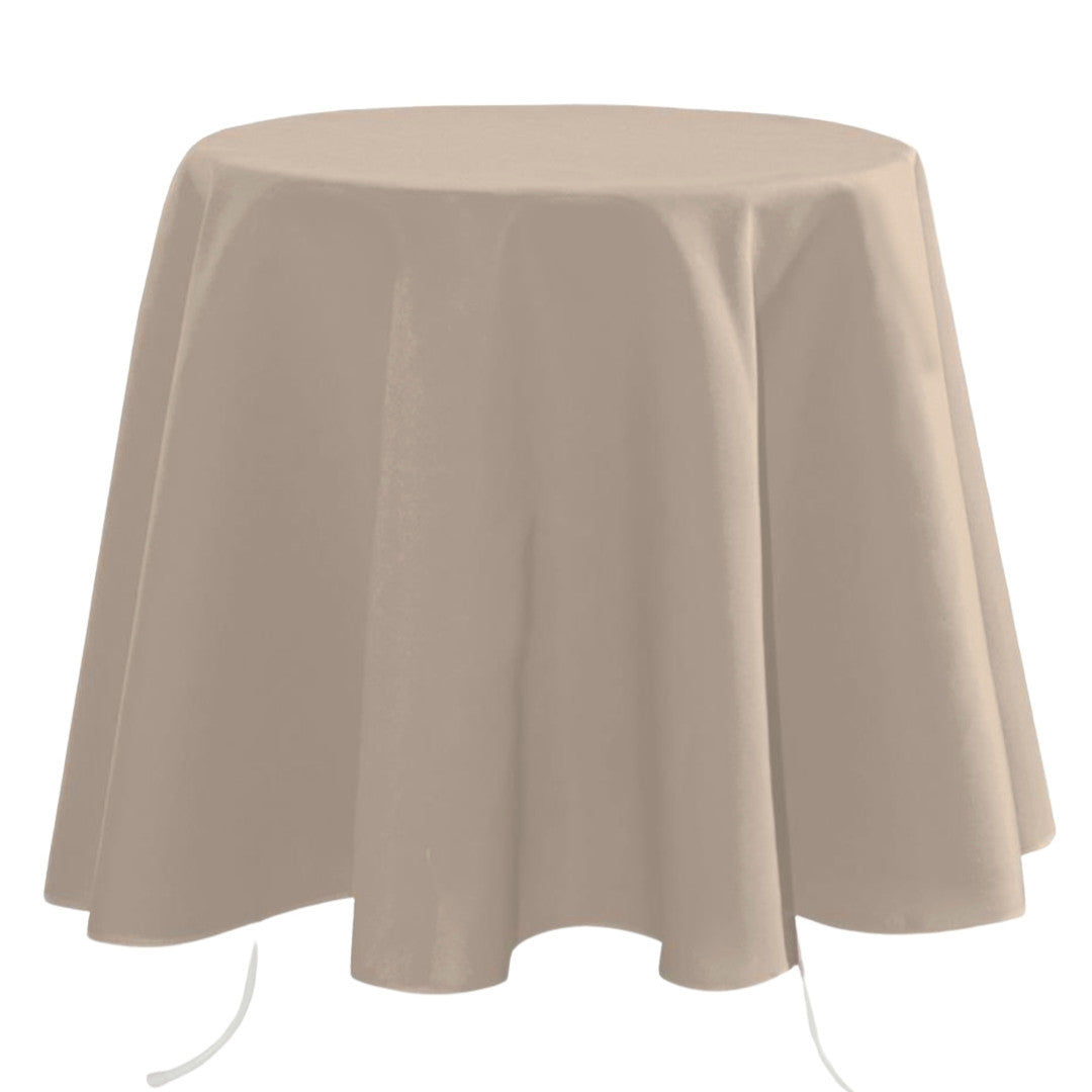 Nelson, ensfarvet rund stofdug Ø 180, Hørfarvet