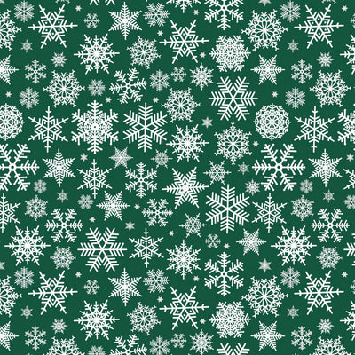 Nieve Grøn  - Juleakryldug med de flotteste hvide snekrystaller