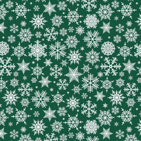 Nieve Grøn  - Juleakryldug med de flotteste hvide snekrystaller