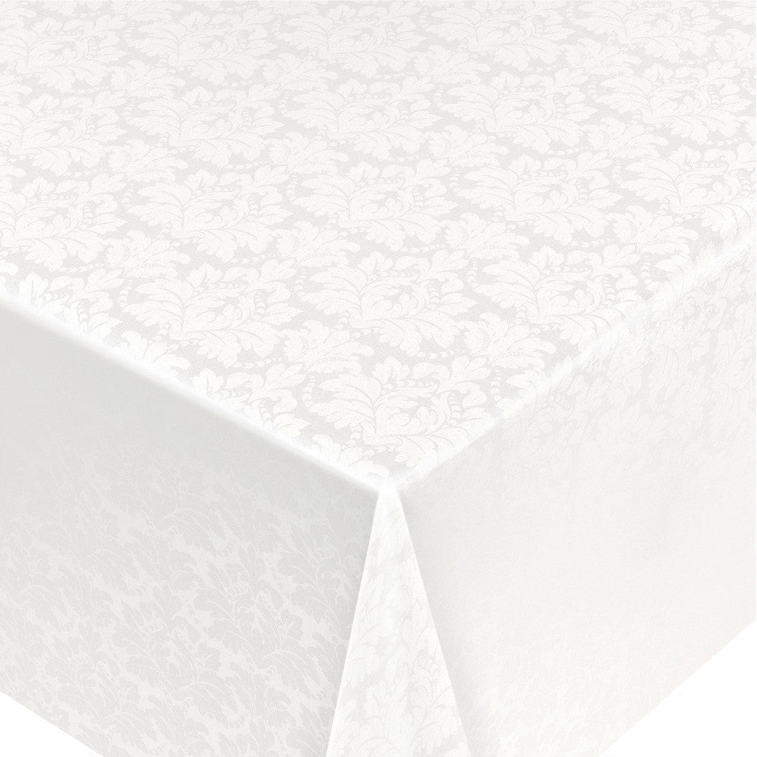 LÆNGDE: 2.2 m - Ornament hvid - pvc fri voksdug med elegant ornament mønster