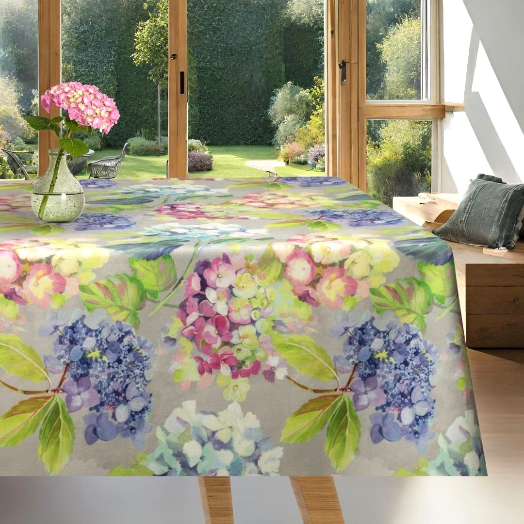 Ortensia a Fiore Grande - Akryldug med storblomstrende hortensia