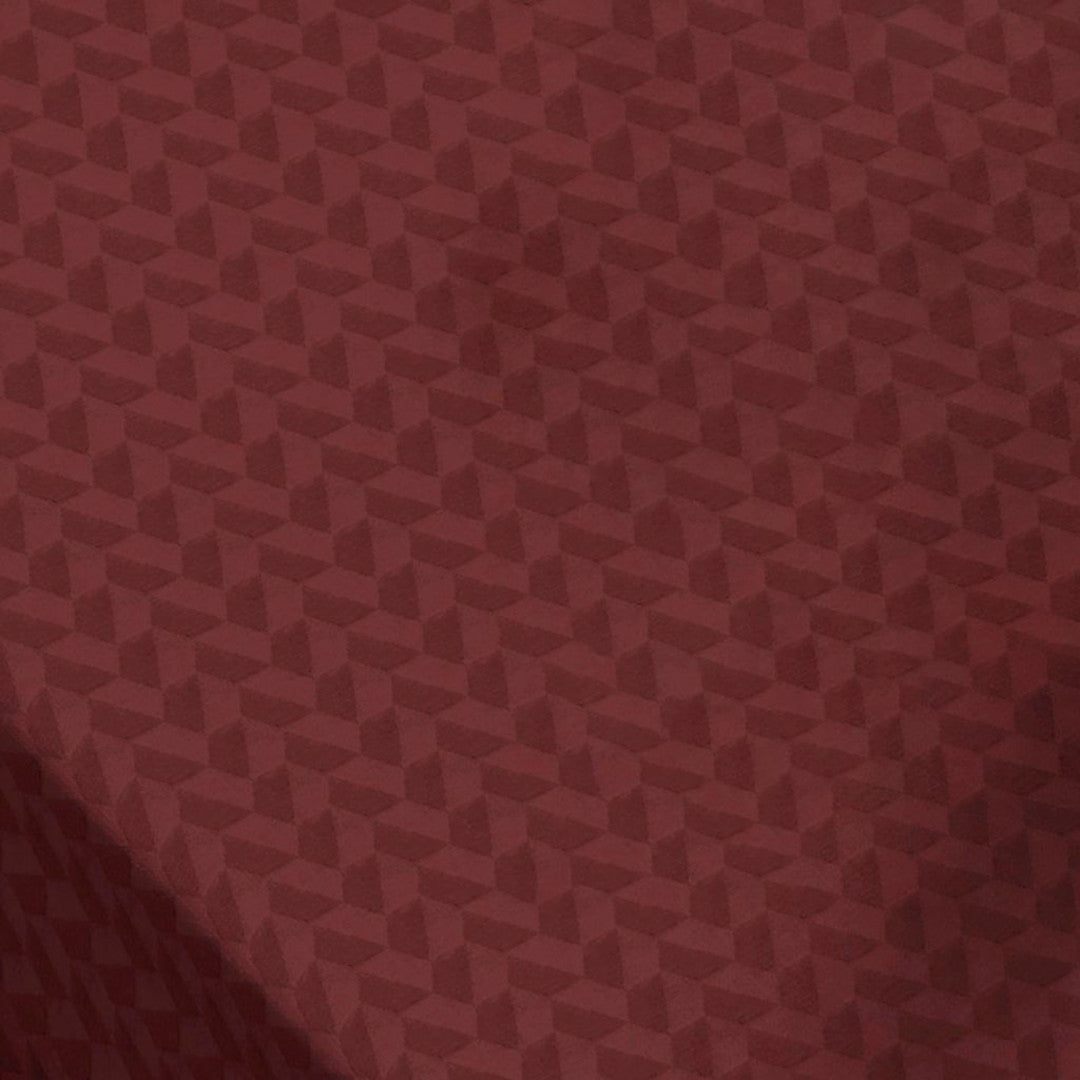 Oslo Mørkerød 160 cm, Damaskvævet akryldug med antiskrid