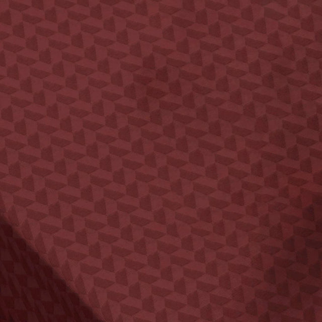 Oslo Mørkerød 160 cm, Damaskvævet akryldug med antiskrid