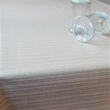 Othos Beige - Akryldug med striber i beige