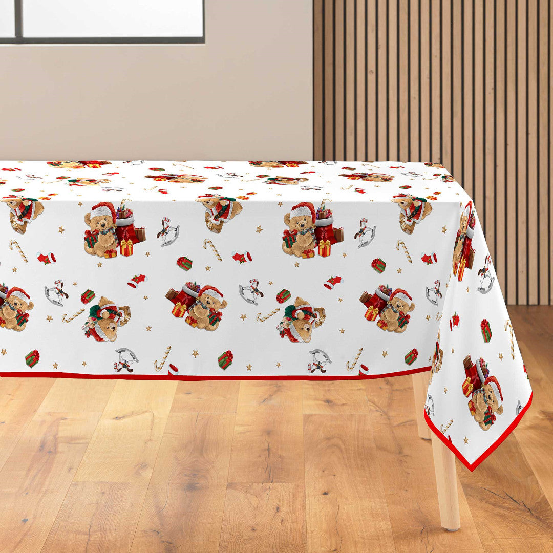 Oursons 150 x 240 cm, rektangulær juledug med anti-plet