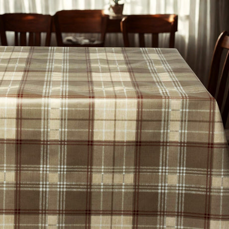 Oxford Brun – Ekstra bred voksdug med tern 180 cm