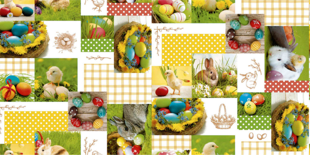 Påske voksdug - Kulørte påskeæg