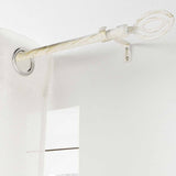 Patina Alpha Hvid/Guld – Justerbar Gardinstang 120–210 cm, ophæng