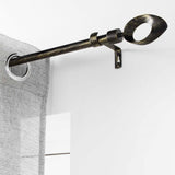 Patina Ovalon Sort/Guld – Justerbar Gardinstang 120–210 cm