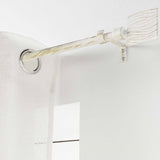 Patina Tempo Hvid/Guld – Justerbar Gardinstang 120–210 cm, ophæng